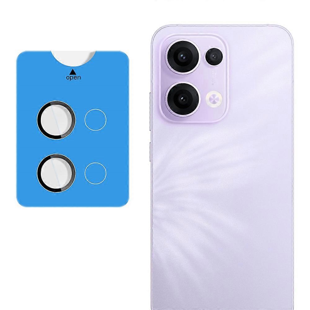 IMAK Compatible For Oppo Reno13 5G (Global) Tempered Glass Camera Lens Protector with Self Positioning Frame (Scaled Down Version)