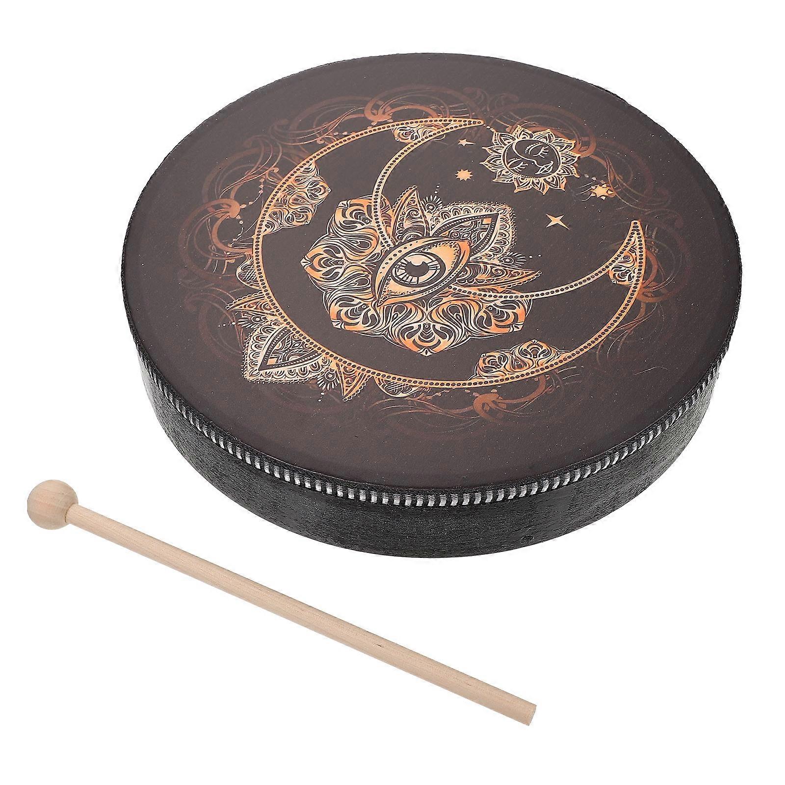 1 Set Lightweight Hand Drum Durable Percussion Instrument Smooth Surface for Adults Portable for Performance Decoration