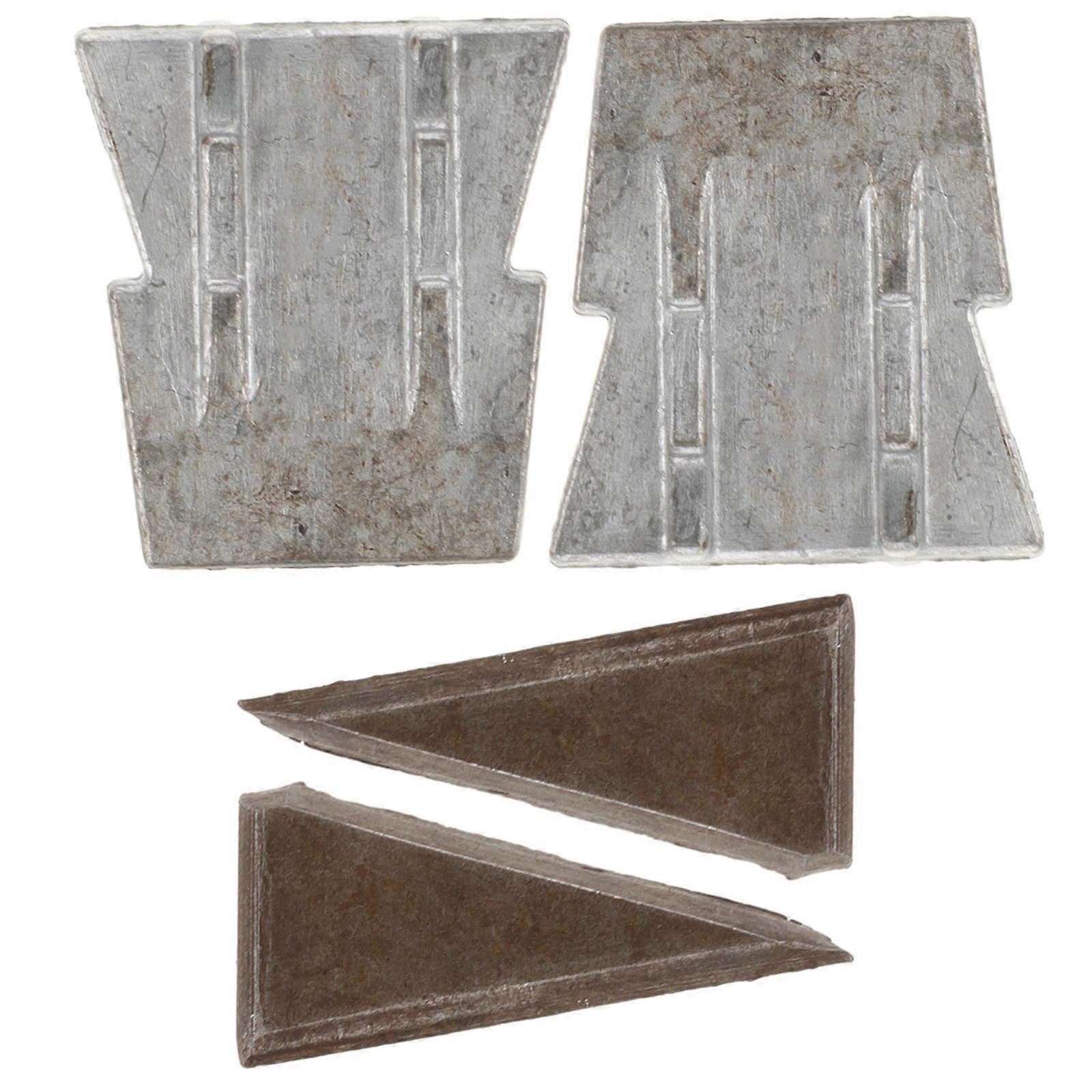 Metal Triangle Wedges Handle Support Reinforcement DIY Enthusiasts Silver 4Pcs