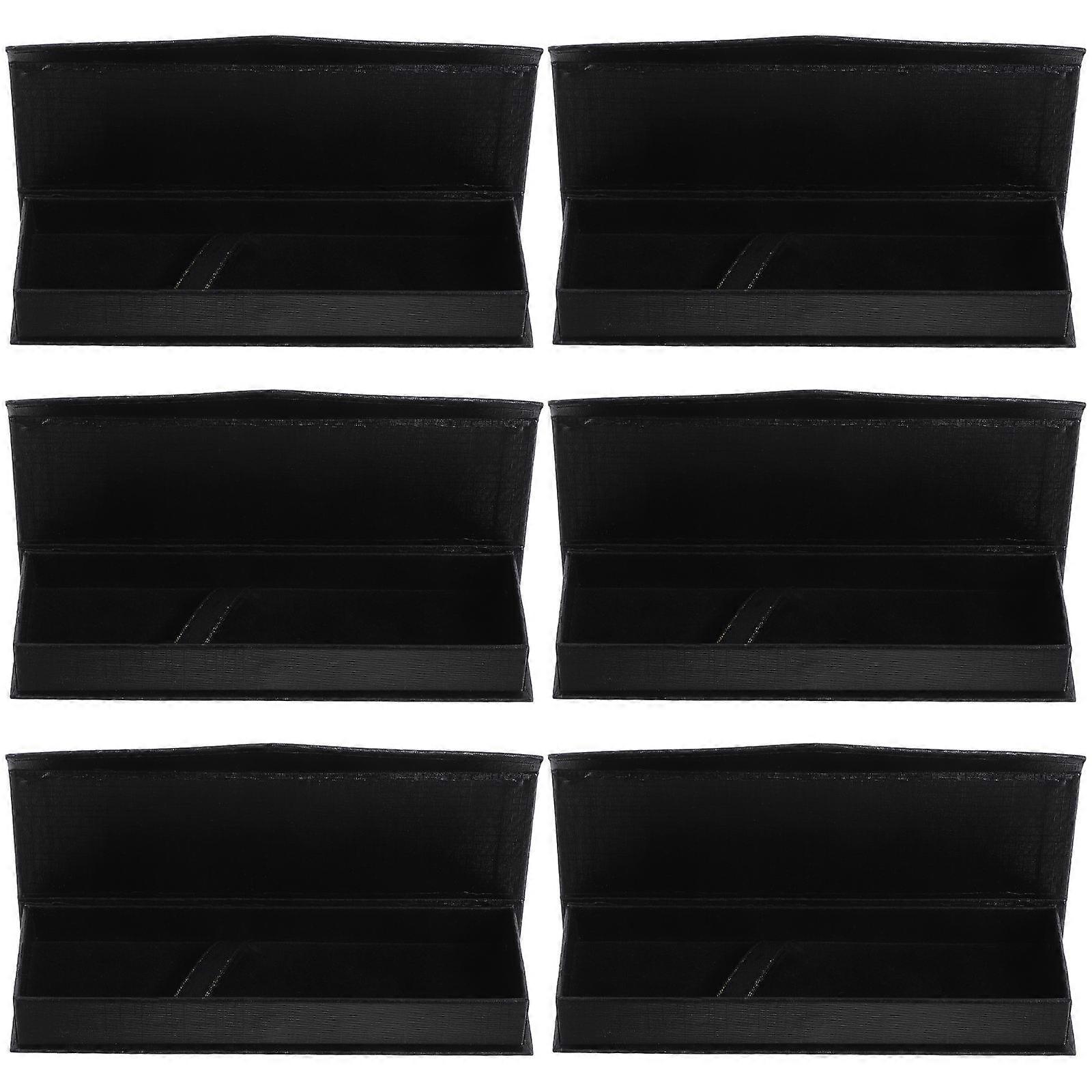 Black Paper Gift Box for Friends with Material Easy to Open Close and Carry 6Pcs