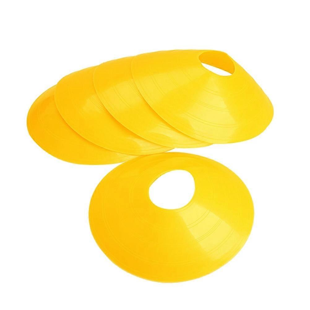 Yellow Soccer Training Disc Cone for Durable Football Marker Tray Use in Outdoor Activities Polyethylene