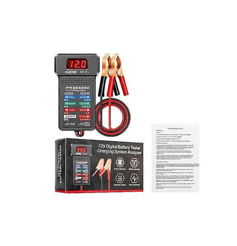 BT-171 12V Multifunctional Battery Tester with LED Display for Automotive Repair Industry and Electricians Diagnostic Testing