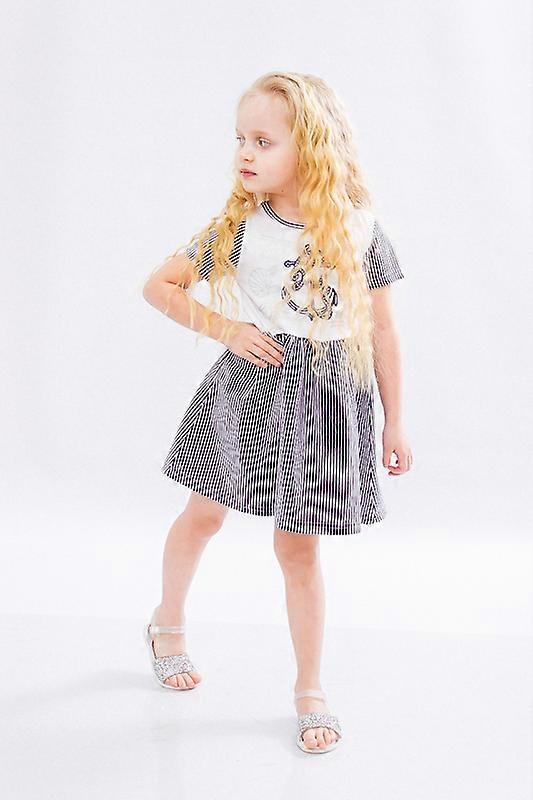 Striped Cotton Dress (Girls) – Comfy Fit & Cute Design, Summer, HC 6118-002-33