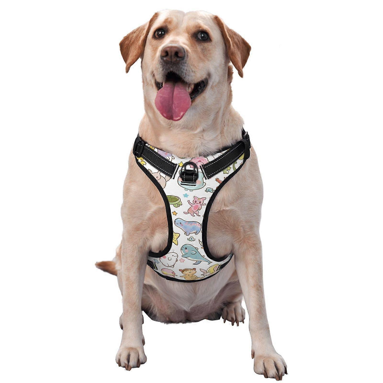 Dog harness vest, no pulling, for medium and large dogs, reflective, antichoking, Oxford vest with easytocontrol handle for training or walking.