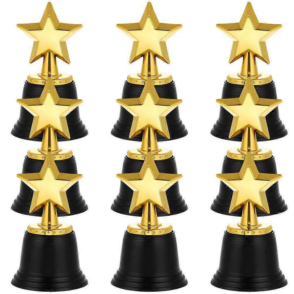 Small Trophy for Decor Plastic Material Kids Competition Award 9Pcs