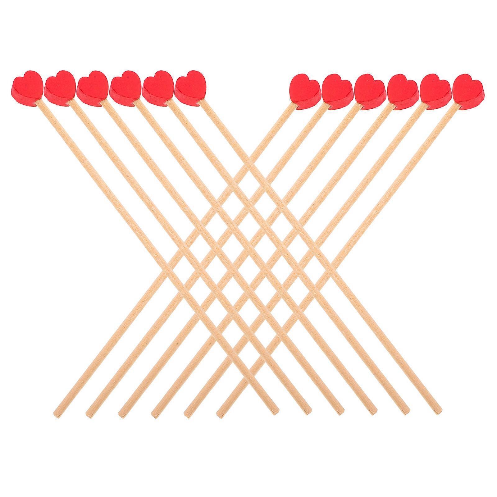 Wooden Stir Sticks for Coffee and Cocktail Mixing Red Color Safe Practical and Comfortable to Hold 100pcs