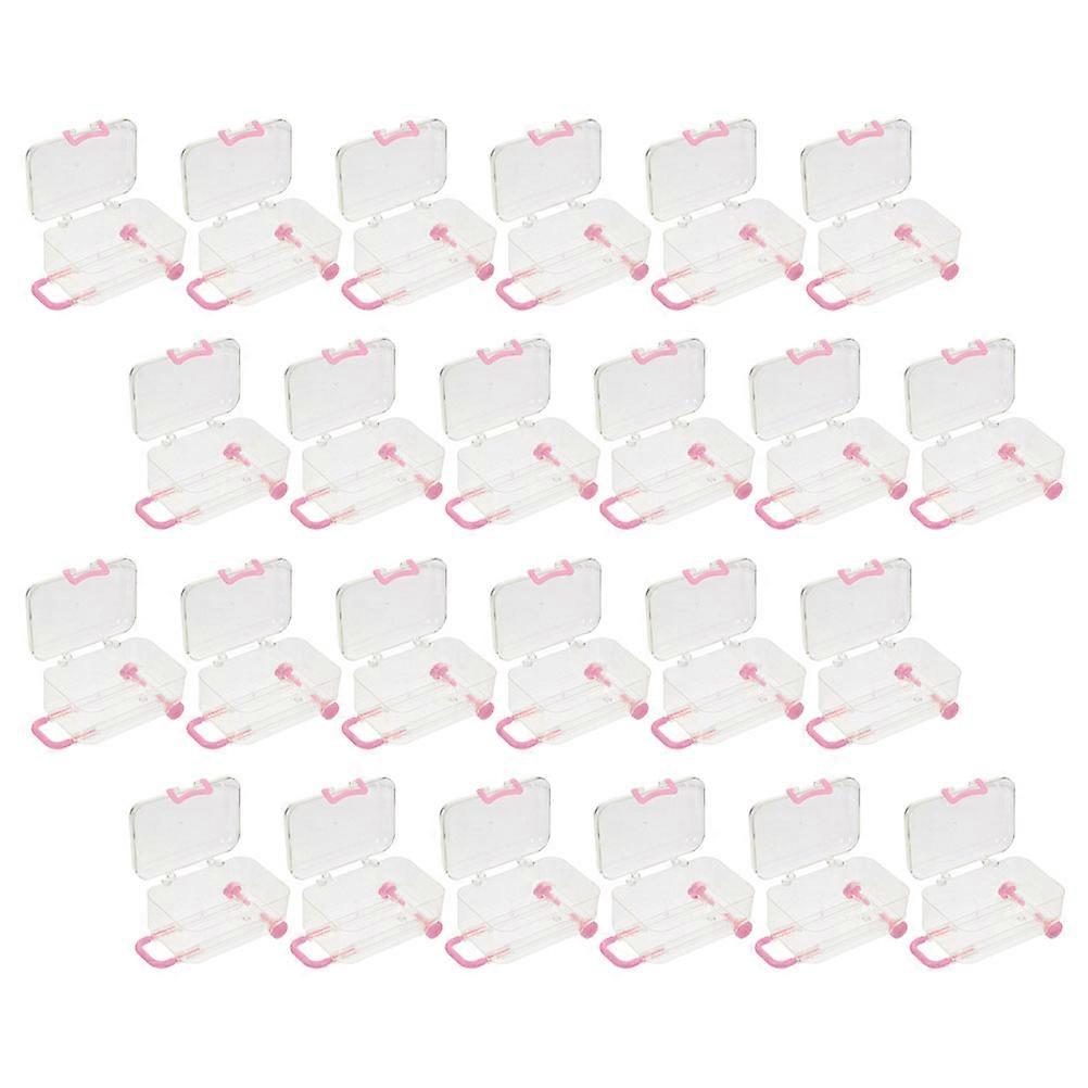 24pcs Pink Mini Suitcase Candy Boxes Material Favor Boxes for Storage Use Party Supplies