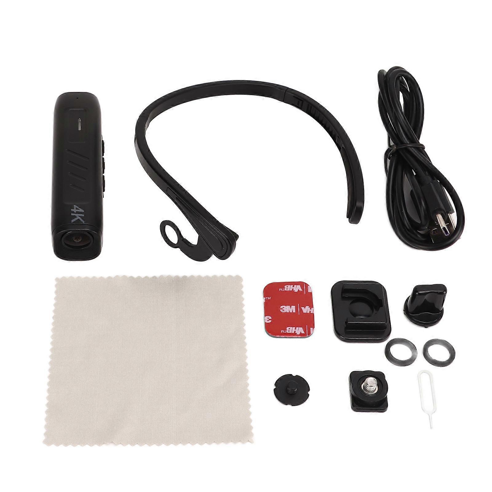 4K HD Head Mounted Action Camera WiFi Mini Wearable Video Camera APP Control with Microphone