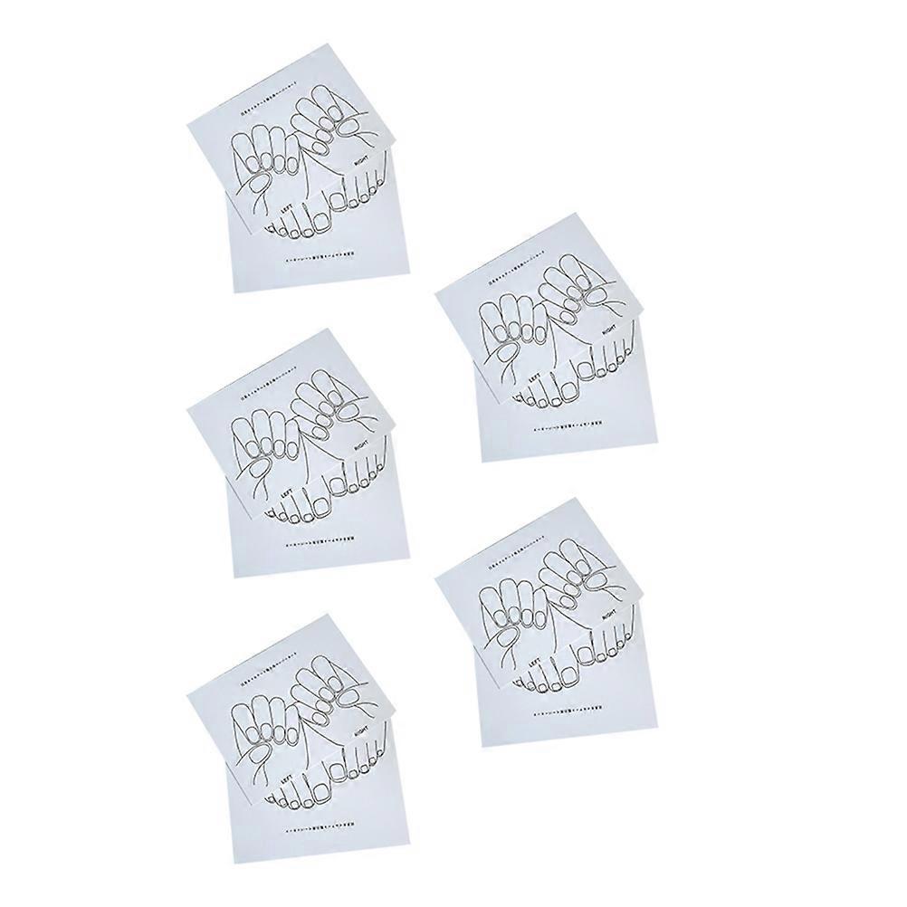 Manicure Displaying Cards Paper Manicure Pedicure Nail Displaying for 10Pcs