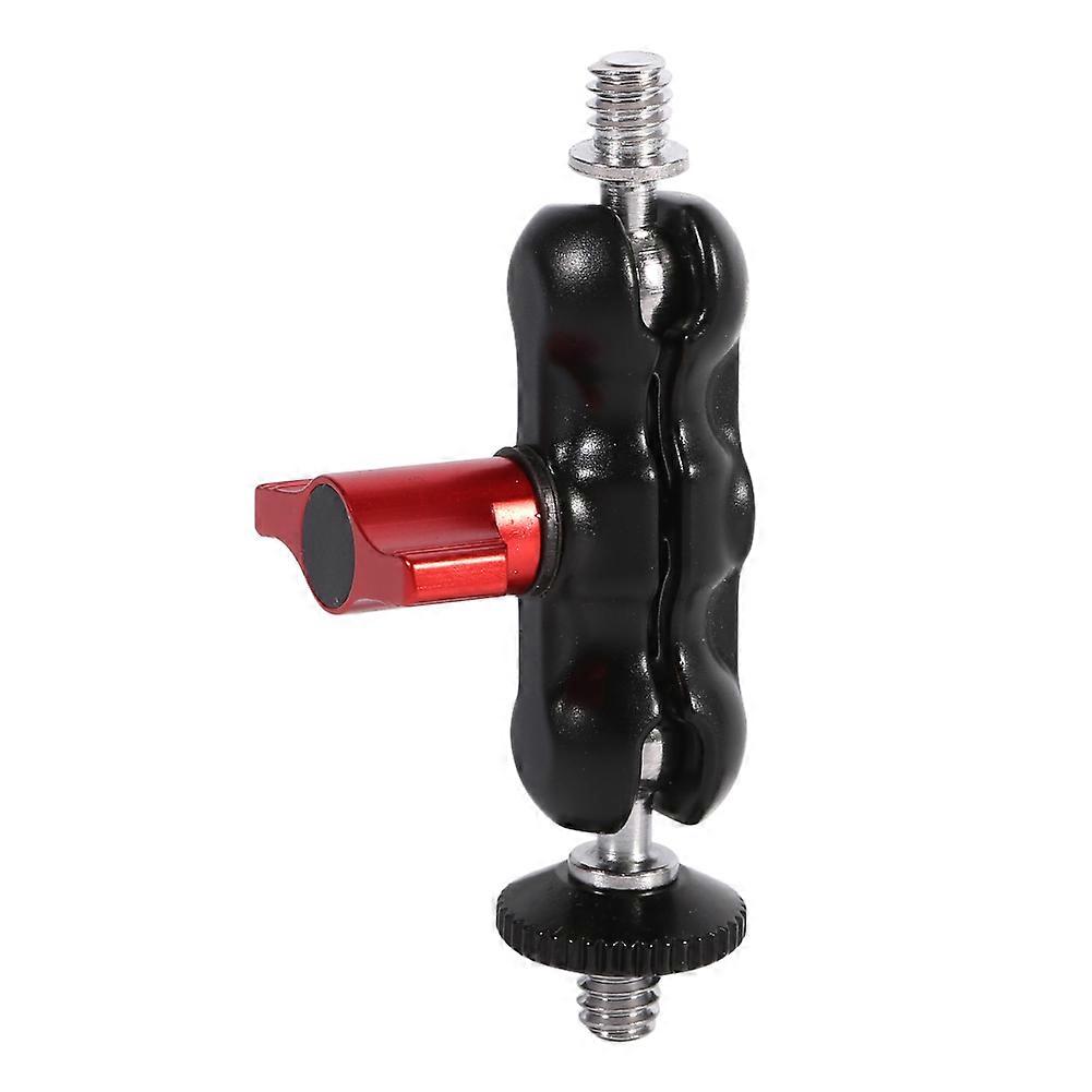 Arm Mount Adapter Multi function Double Ballhead With Shoe Mount and 1/4 Inch Screw For DSLR