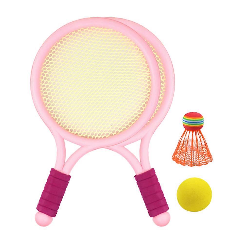 مجموعة كرة الريشة الرياضية معدات وقت اللعب للأطفال الأنشطة العائلية اللون العشوائي 39x23.5 سم تصميم لعبة التنسيق البدني 1 مجموعة