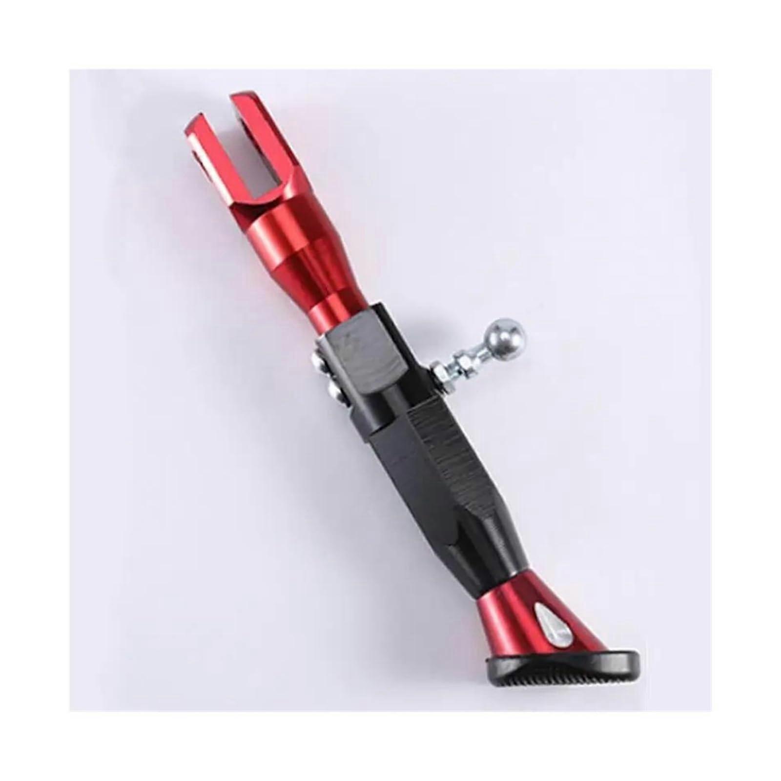 CNC Metal Motorcycle Foot Stand, Universally Adjustable, Compatible with Most Models, Red Color