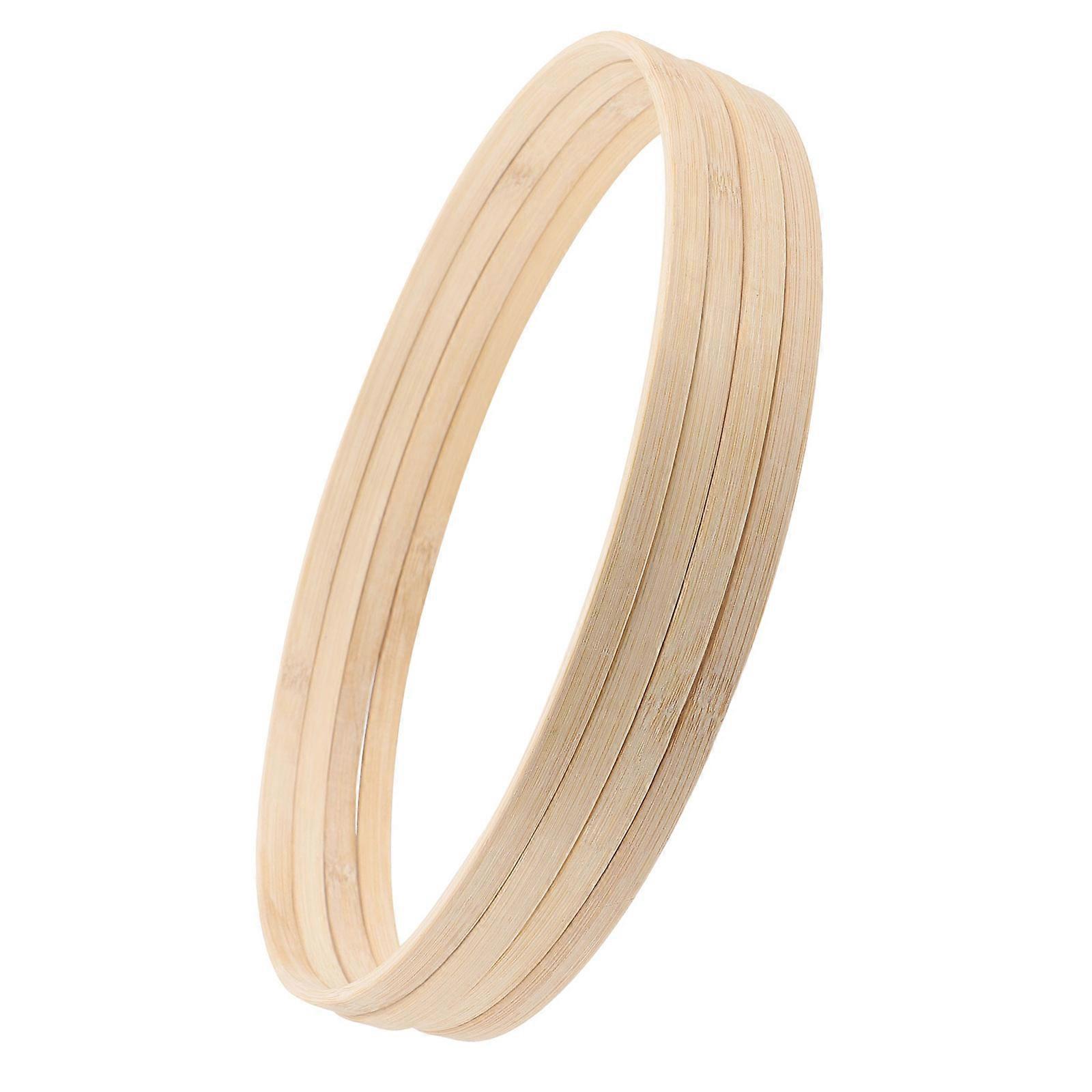 4pcs Reusable Embroidery Circle Hoops for DIY Craft Sewing Bamboo Stitching Hoops