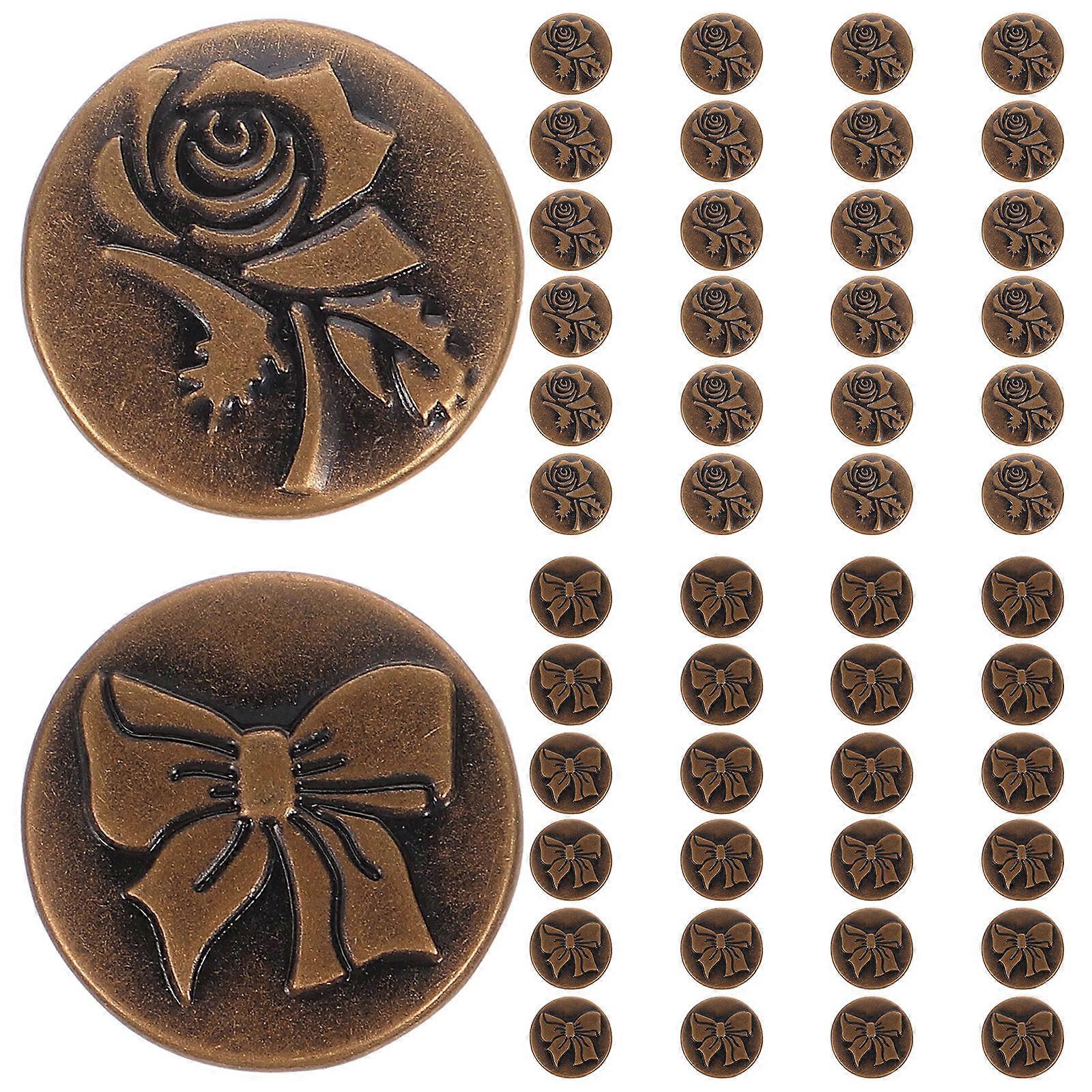 Assorted Color Alloy Decorative Buttons for Clothing 100 Pieces Stylish and Sturdy