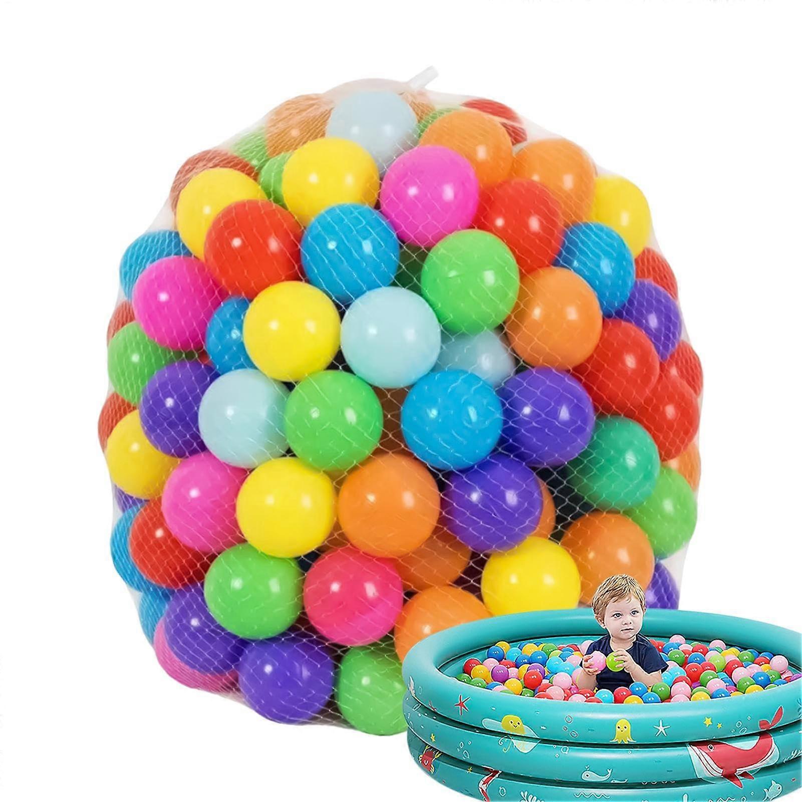 Kinder Ballbecken Spielzeug - 50 Bunte Leuchtende Bälle Für Kleinkinder, Indoor Aktivitäten, Stabile Griffe, Sicheres Material