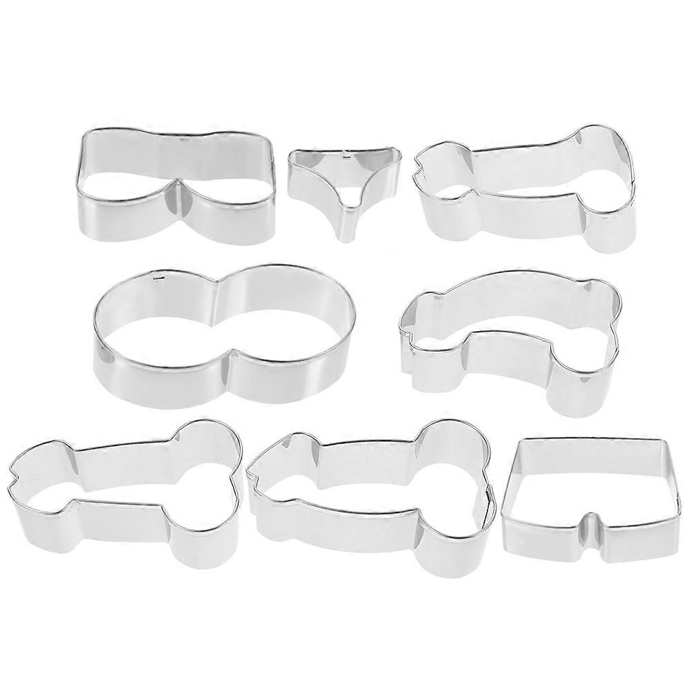 قالب خبز الفولاذ المقاوم للصدأ للاستخدام المنزلي 2.8X1.4X1in سهل التنظيف 8 قطع