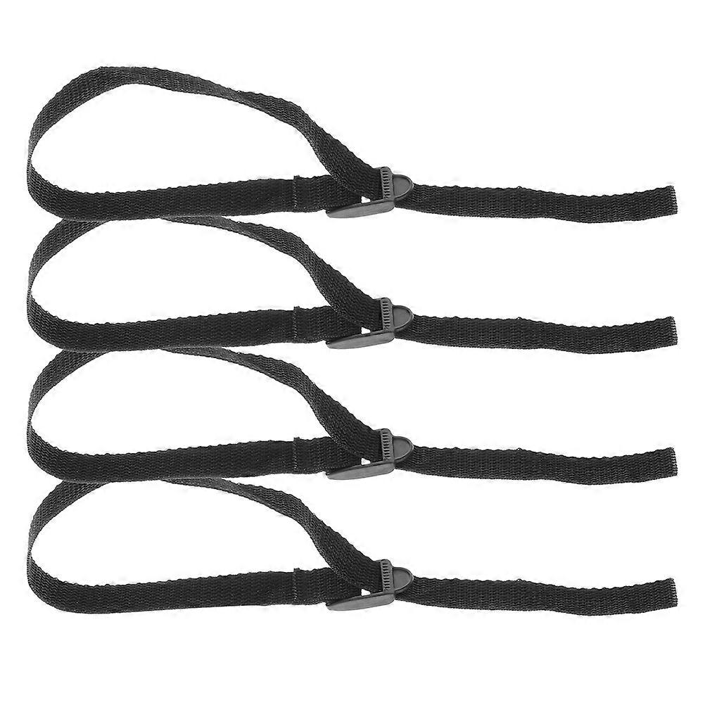 Black Adjustable Nylon Ski Straps for Trekking Poles and Walking Sticks Wide Application for Outdoor Use 4pcs