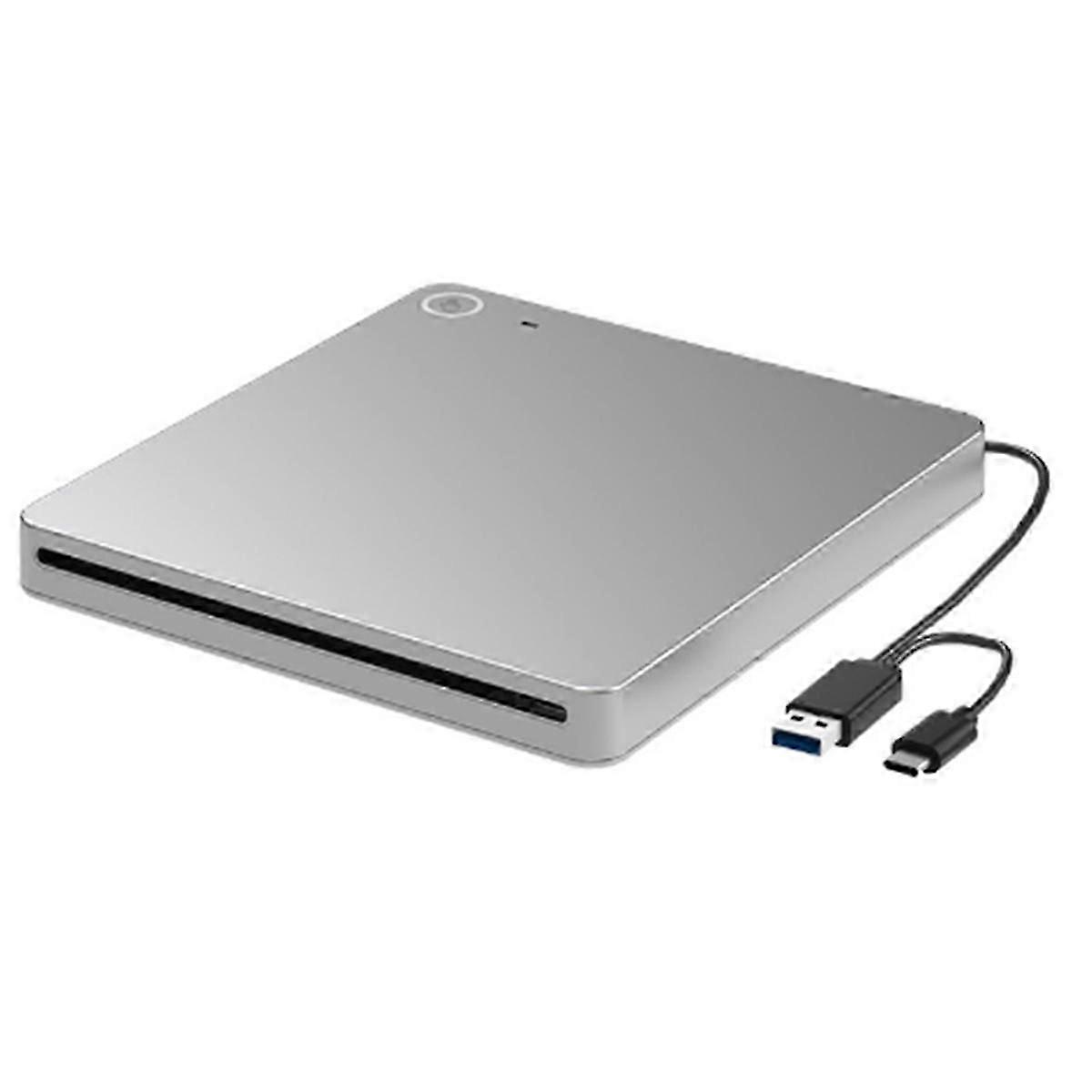 محرك أقراص DVD خارجي 3D Blu Ray ، USB 3.0 و Type-C Blu Ray CD DVD Drive Player Ultra Slim Slot-in CD D
