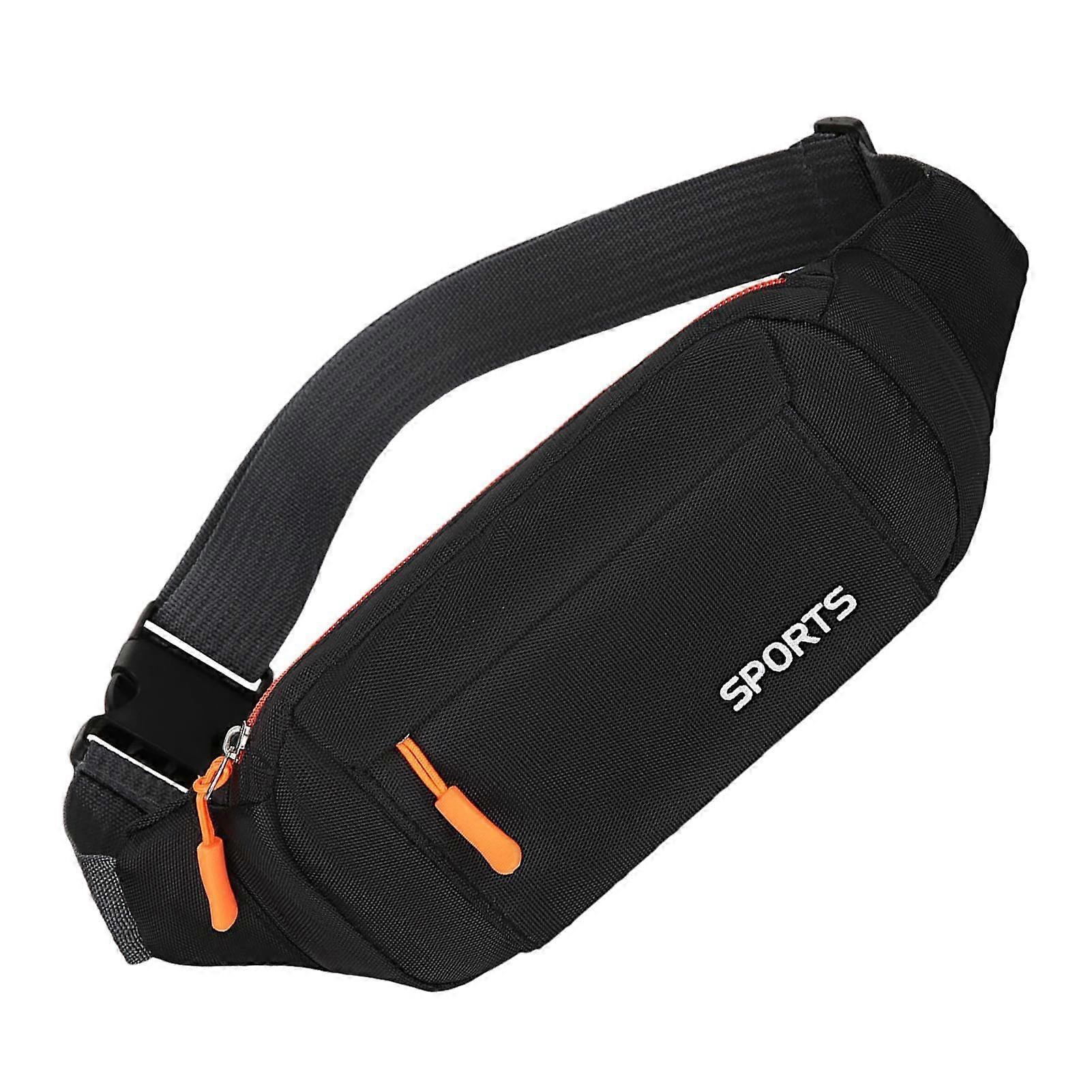 Reflective Waist Pack - Waterproof Fanny Pack for Phones and Keys, Unisex Running Waist Bag, Portable Chest Shoulder Bag, Black