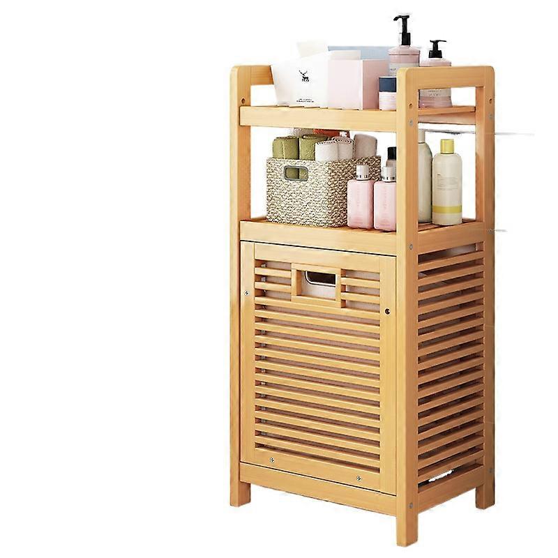Multifunctional Multi Layer Large Solid Wood Floor Standing Bathroom Clothes