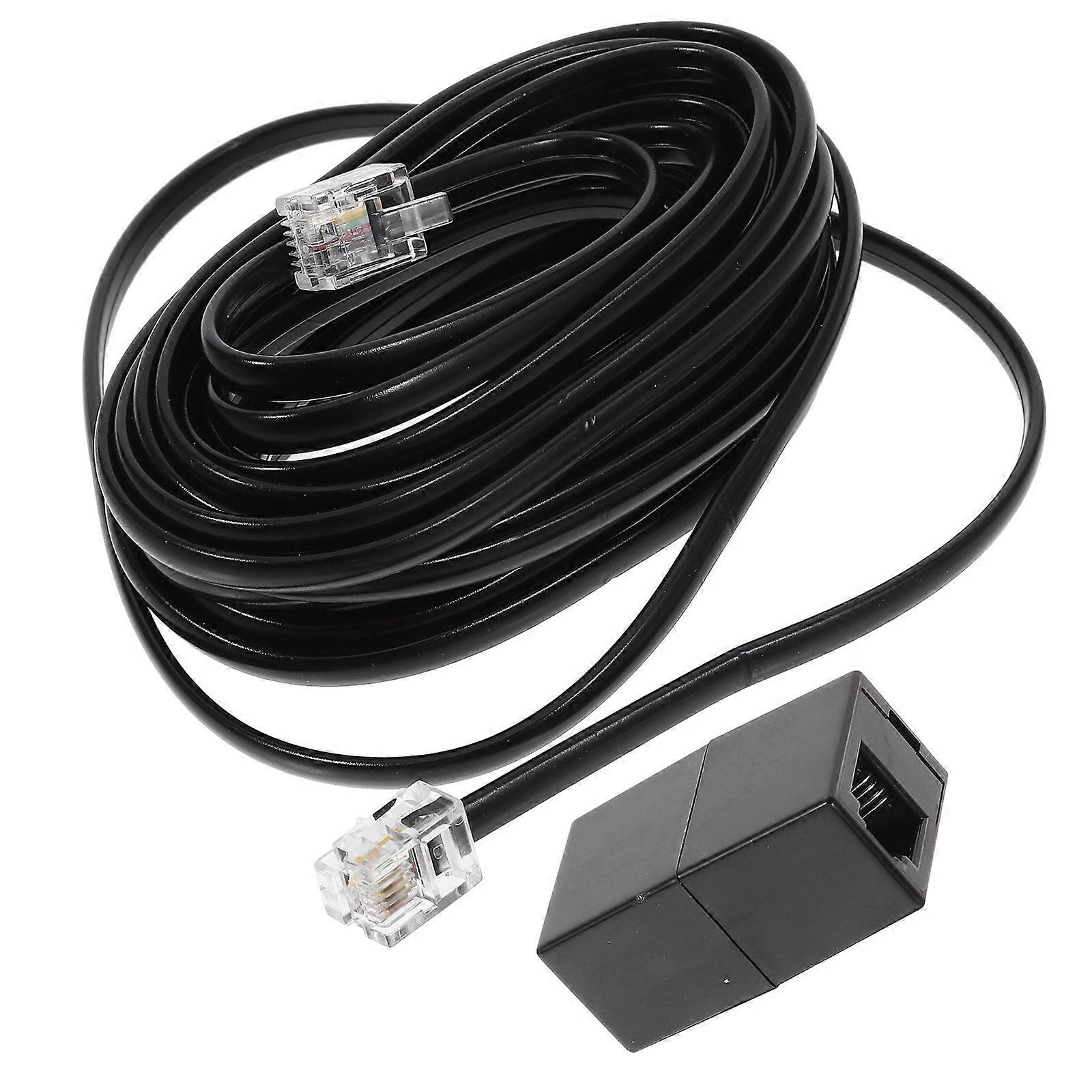 Telephone Cable with Coupler and Staples – Durable Wire Clips for Landline Phones, Easy Connection Stable Calls Kit