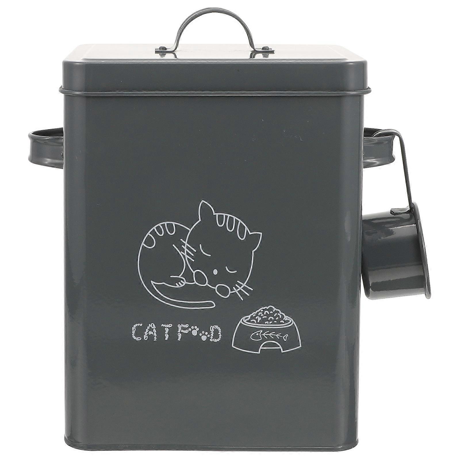 Metal Laundry Container Stylish Storage Solution For Laundry Room Durable Grey Iron 1 Set