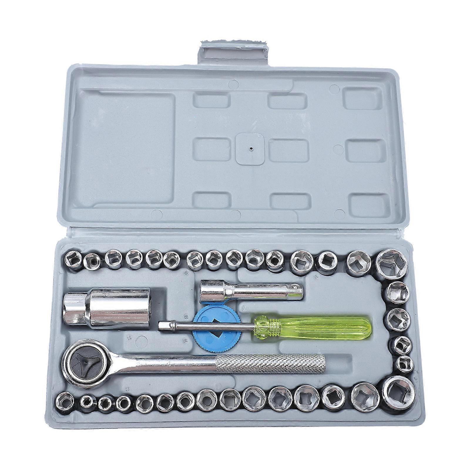 Professional Repairing Wrench Set For Mechanics With Grey Carbon Steel Material Designed For Daily Emergency Maintenance 1 Set