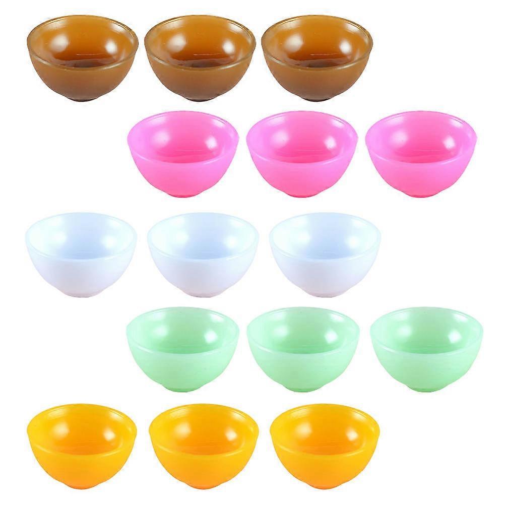 Tiny Bowl 15 Pcs Mini Toy Model Suitable For Mini House Ornament Miniatures And Kitchen Scene Layout Decor