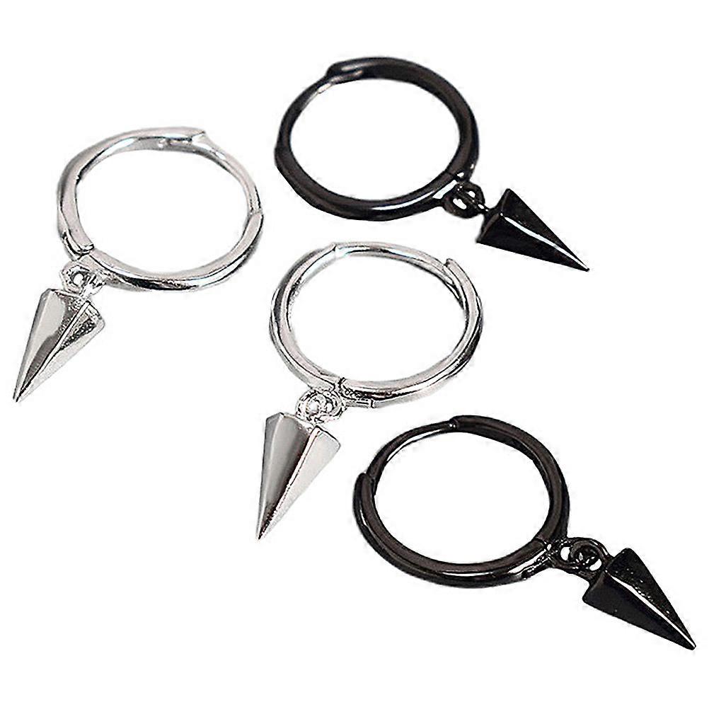 Geometry Earring For Women Men With Black Cone Design Ideal For Daily Wear And Any Occasion 1 Pair