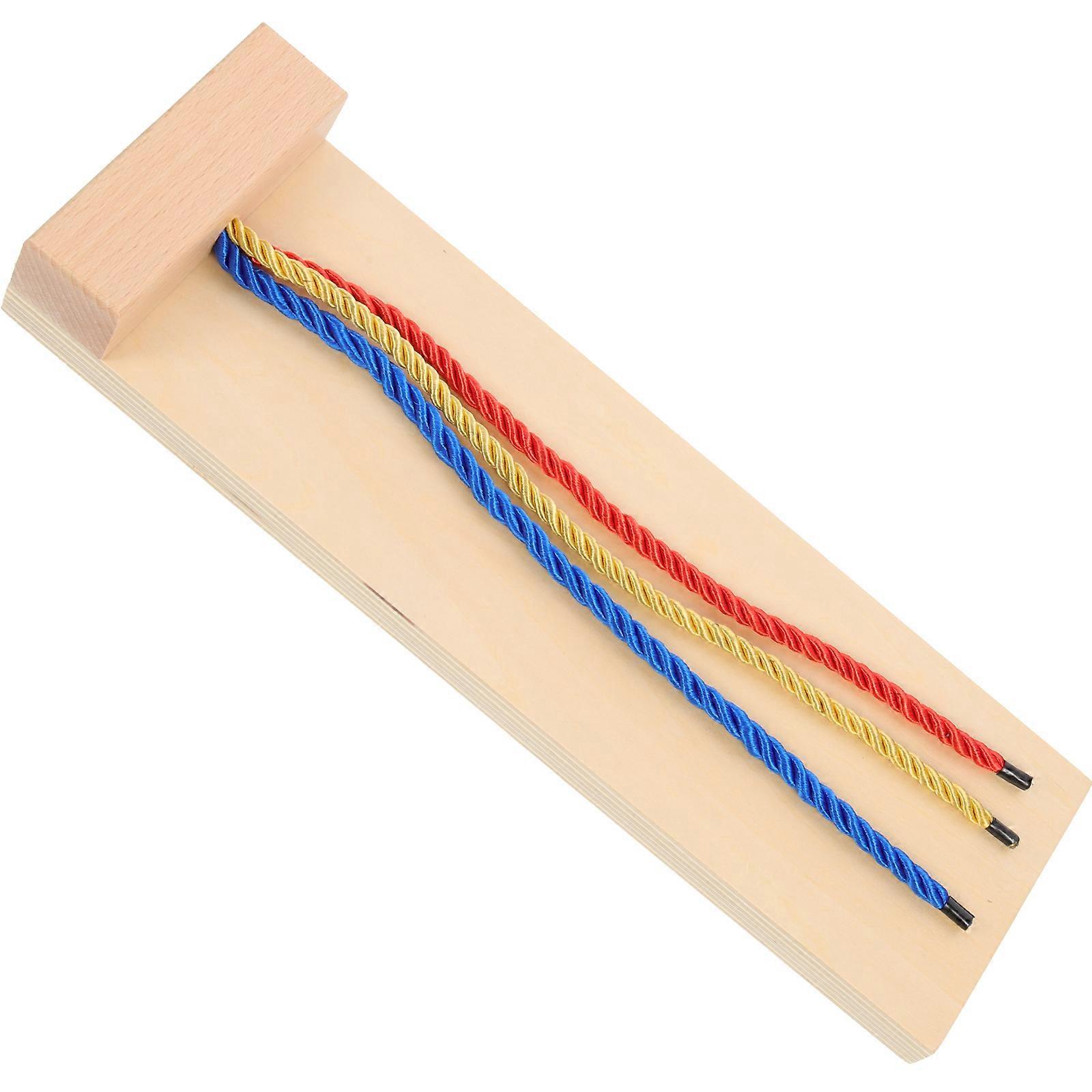 Wooden Hair Braiding Tool for Early Educational Pretend Play, Smooth Surface, Fine Motor Skills Development, Hand Coordination Accessory