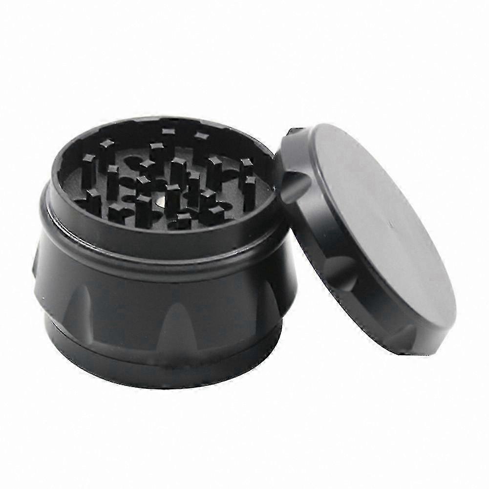 4 Layers Herb Mill 2.5 Inch Alloy Grinder for Smooth Processing Black