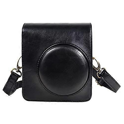 Instant Camera Case For Fujifilm Mini 40, PU Leather Case, Black, With Adjustable Shoulder Strap, Travel Bag
