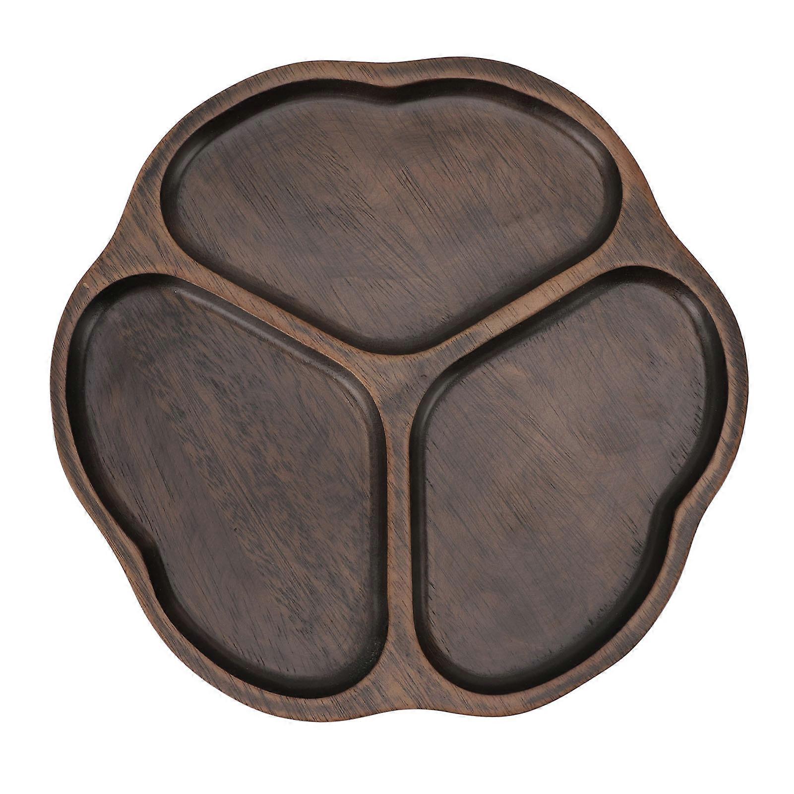 Geteiltes Serviertablett aus Holz Vorspeisen Snacks Veggie Dekorative Sektionsplatte für Party-Buffet