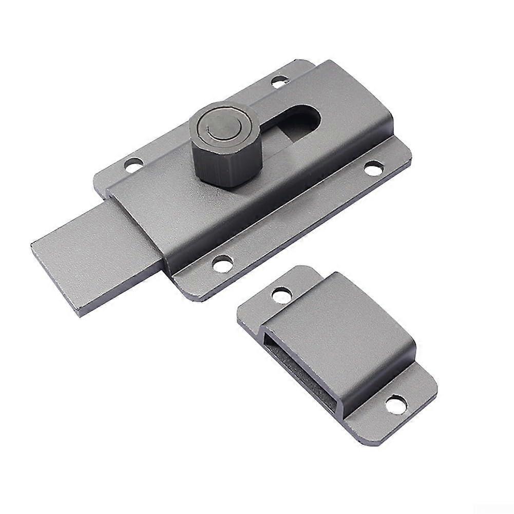 Aluminum alloy door bolt, 80 mm, antilock mechanism for enhanced space security (gray)