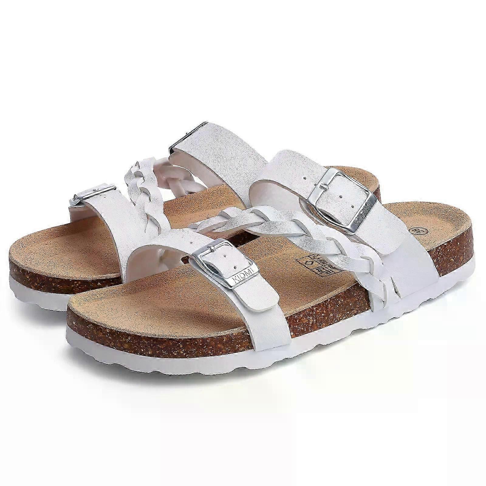 Womens Cork Footbed Slide Sandals Arch Support Adjustable Summer Slip On Amazon.com | KIDMI Women main image 3
