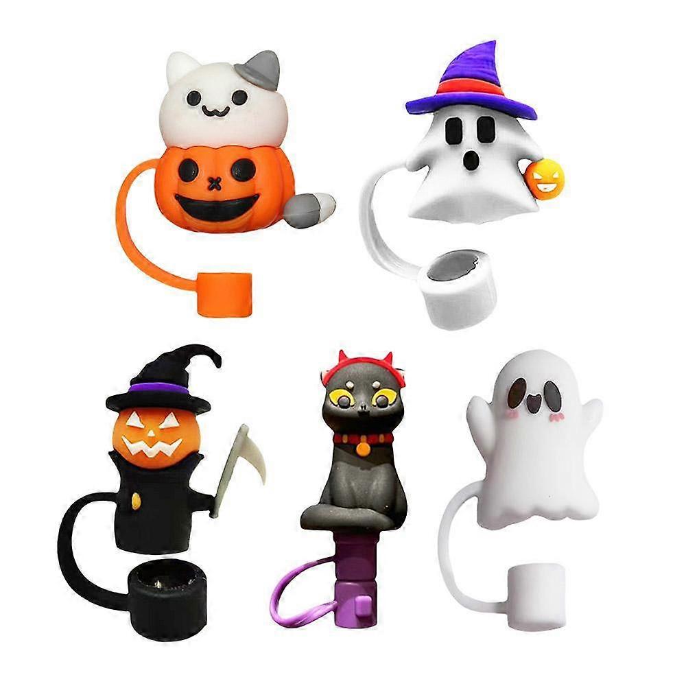 Halloween Silicone Straw Stopper Reusable Airtight Drinking CupAcces