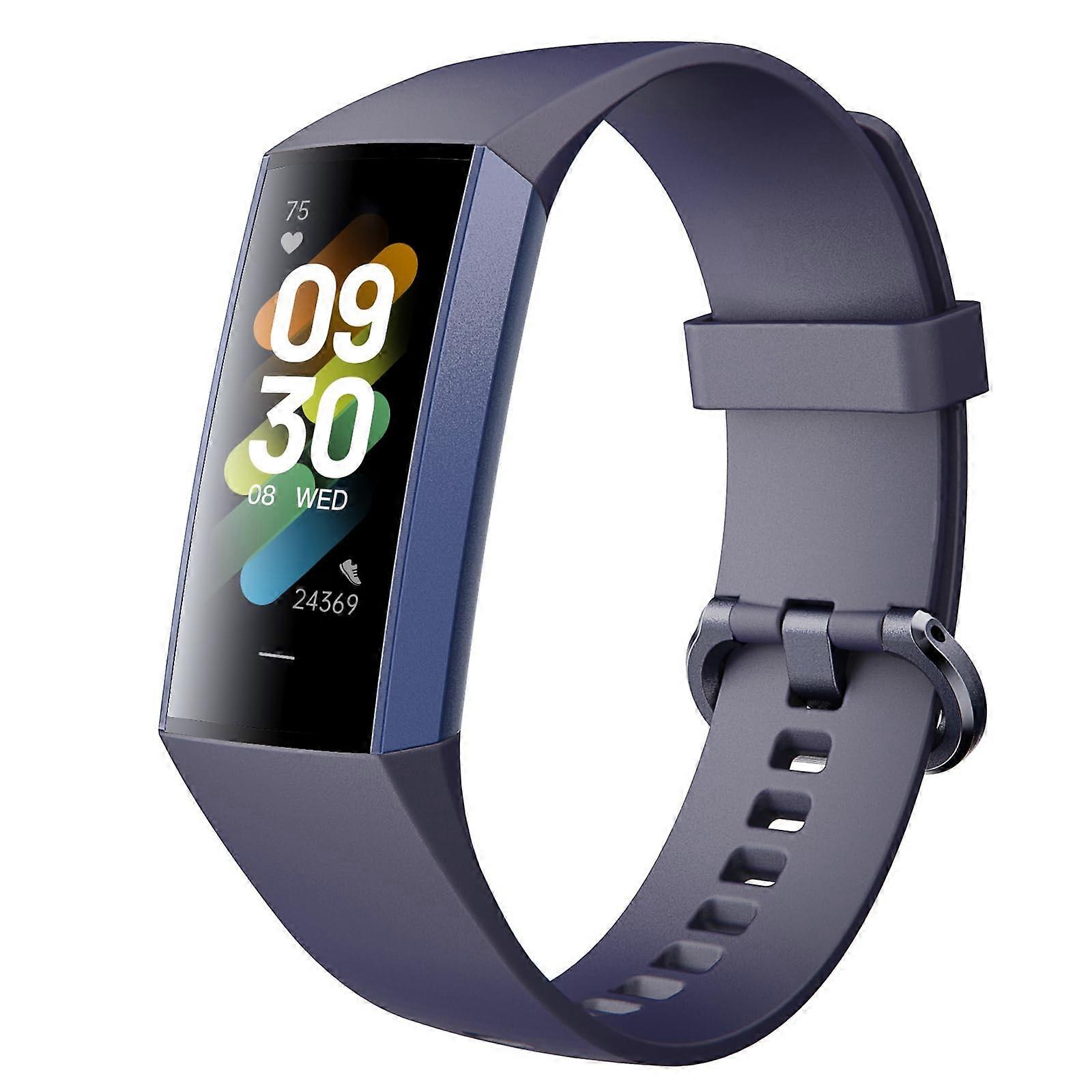 Fitness Watch Fitness Tracker Blood Pressure Monitor Sleep Tracker Heart Rate Monitor Pedometer Smartwatch No App Blue