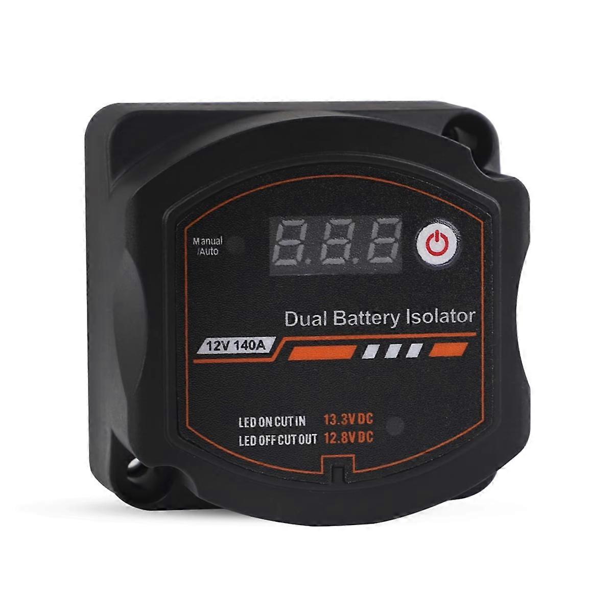12V 140A Smart Dual Battery Isolator Auto or Manual Control Voltage Sensitive Relay VSR for Car RV ATV UTV Boat Marine