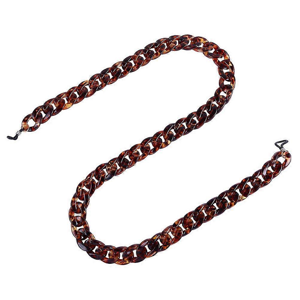 Universal Anti-slip Tortoise-shell Texture Spectacles Chain Eyeglasses Cord Sunglasses Rope Exaggerated Neck Cord Alloy Chain - BZ1326 (Brown)
