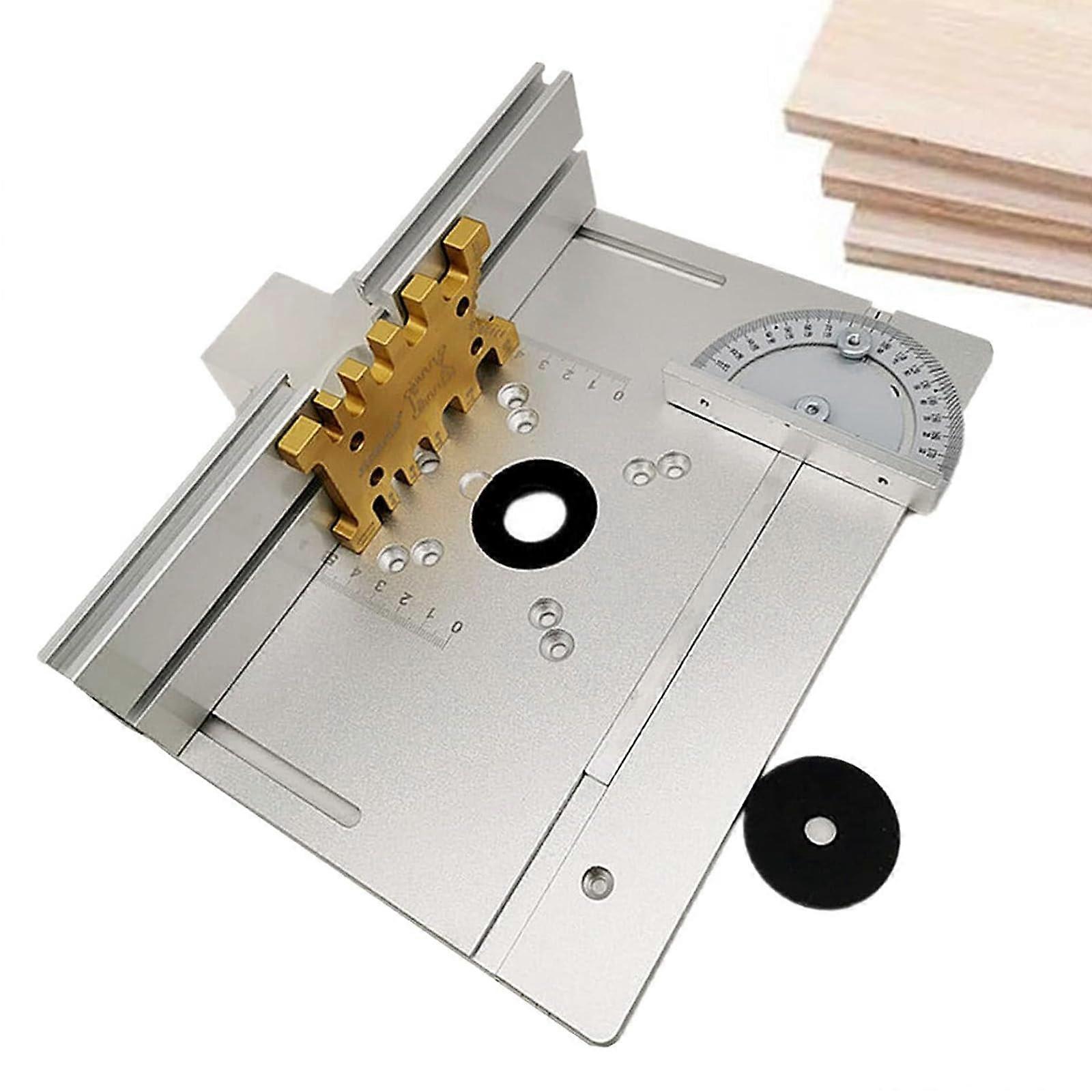 Aluminum Router Table Insert Plate For Electric Wood Carving Machine, Milling Cutter, Router Table Tool, 4 Piece Silver