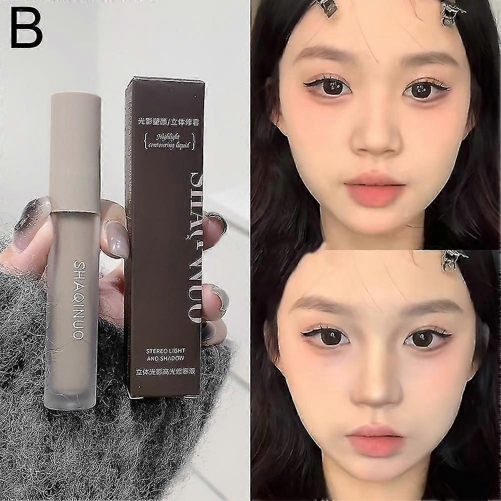 Three-dimensional light shadow highlighter contouring liquid nose shadow shadow
