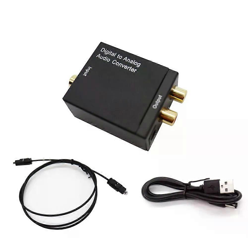 Digital to Analog Audio Converter Optical Fiber Coaxial Signal to Analog DAC Spdif Stereo 35MM Jack 2*RCA Amplifier Decoder