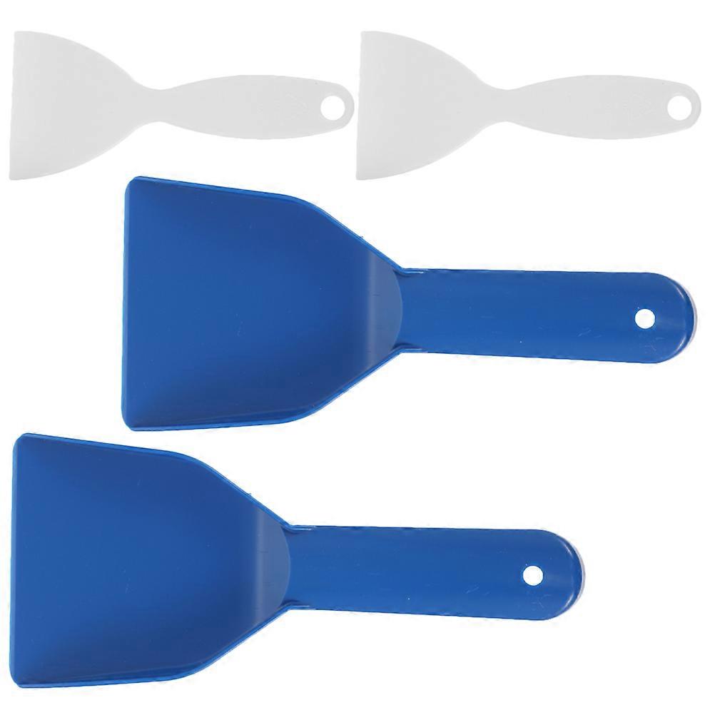 4pcs Multifunctional Ice Remover, Heavy Duty Snow Scoop & Refrigerator Tool Set for Freezers & Kitchens