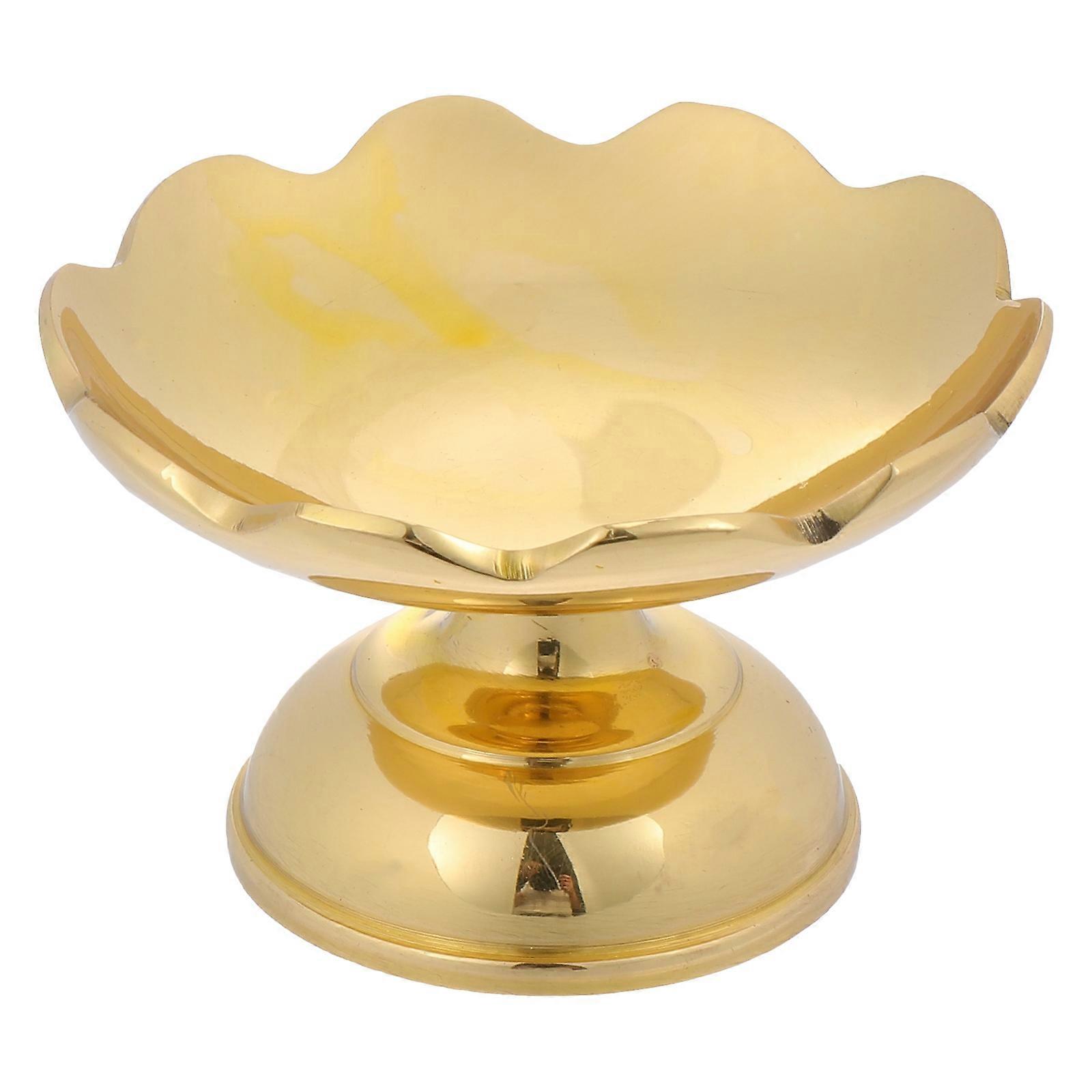 Golden Copper Fruit Tray for Home Made of Premium Copper Material with Fine Workmanship and Antiaging Properties 6.3 Inches