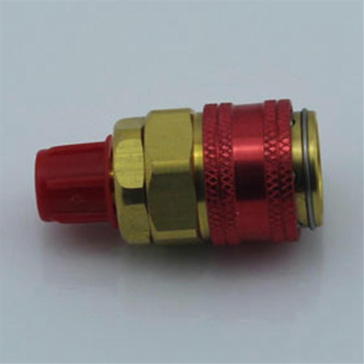 2PCS R134 Quick Coupler Connector Brass Adapters Air Conditioning Refrigerant Charging Apdater Tool