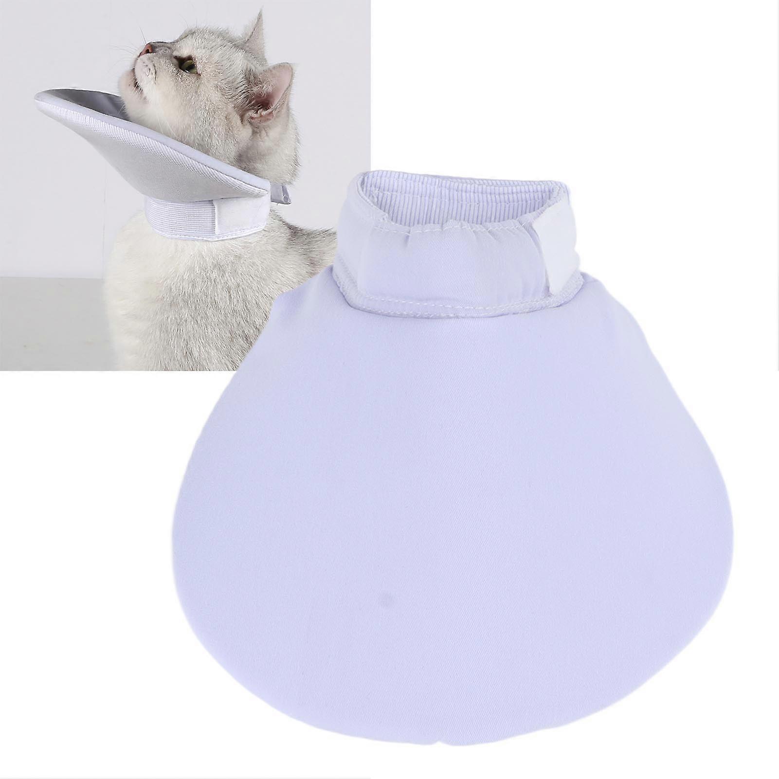 Pet Bib M Size Light Blue Soft Adjustable Cotton Sponge Towel