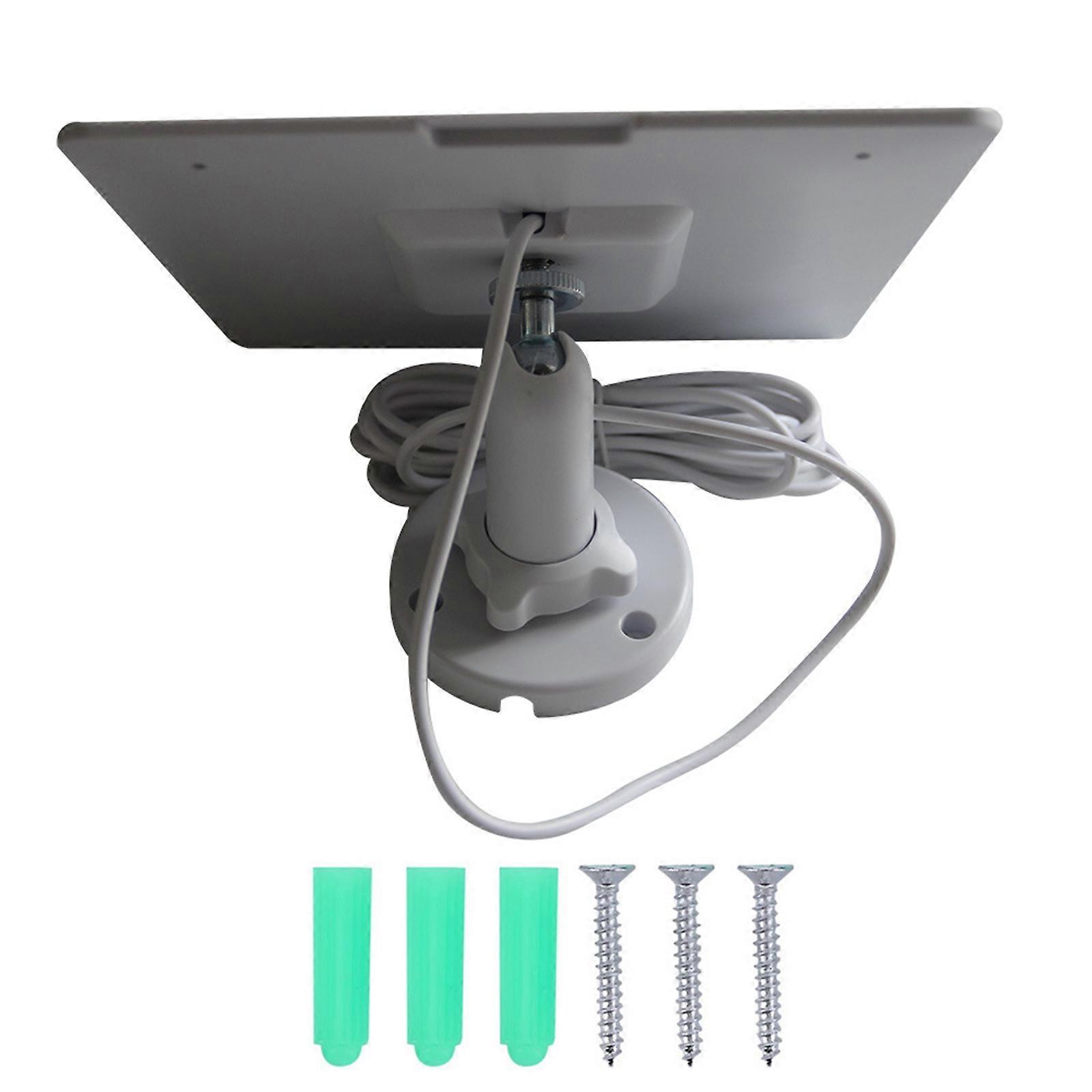 5W ETFE Solar Charger with Microed USB & Type C Keep Your Rechargeable Security Cameras Continuous Solar Charging Panel  White