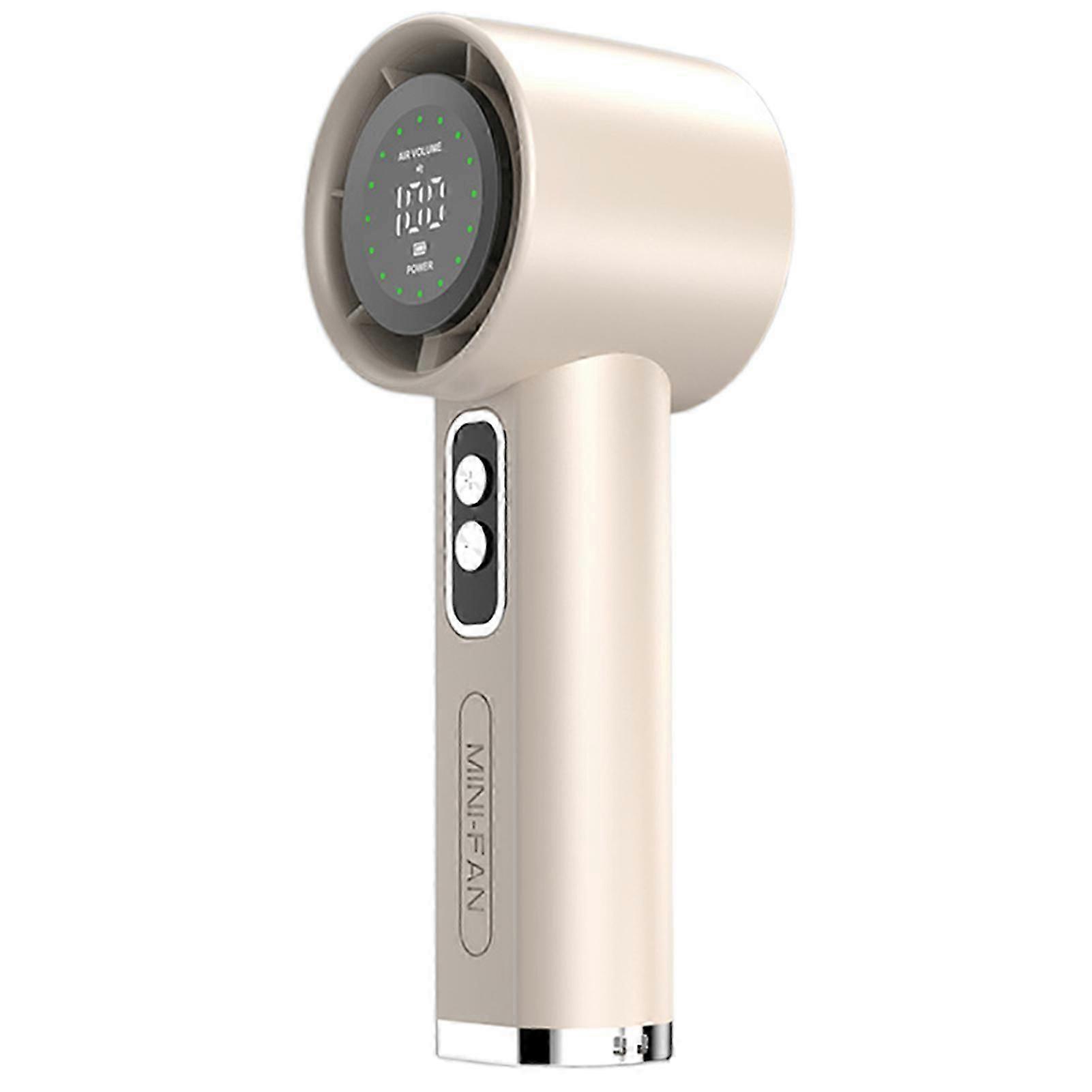 Usb Rechargeable Portable Mini Fan Strong Airflow Digital Display Mini Small Fan for Travel