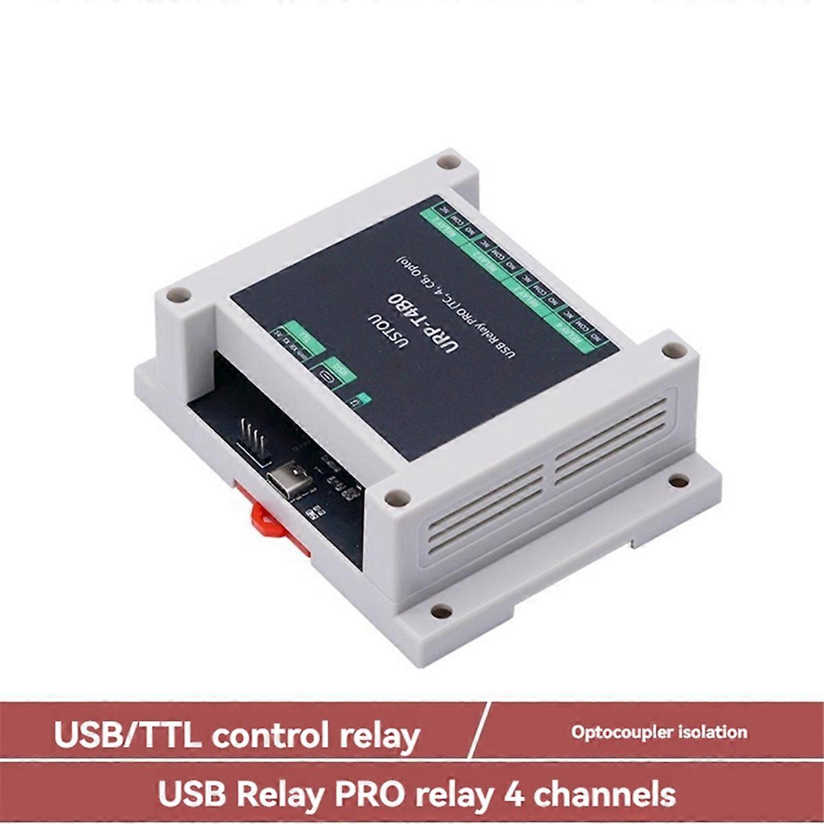 Industrial Control Board USB Relay PRO 4-Way Relay Isolation Rail USB ...