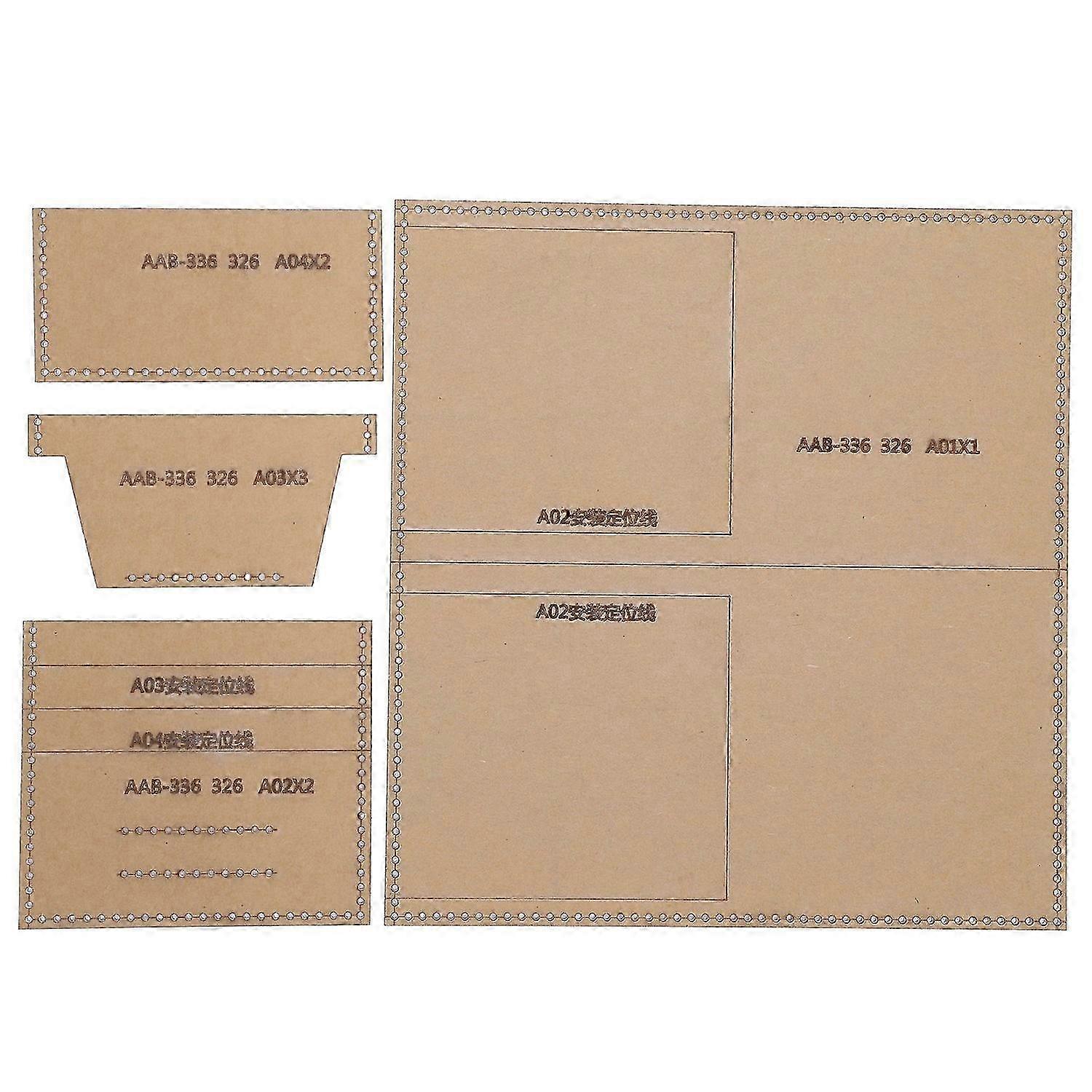 Clear Acrylic Handbag Making Pattern Zipper Wallet DIY Leather Craft Tool Template Set